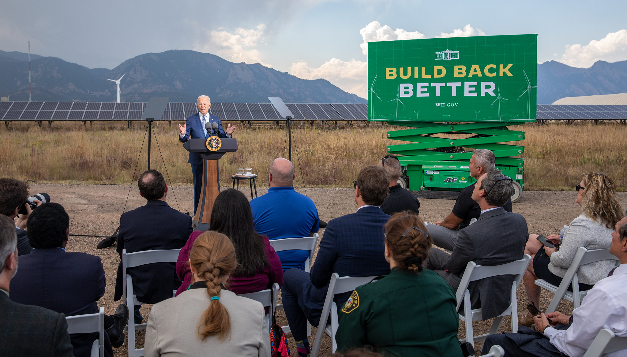 President Biden speaks at the National Renewable Energy Lab in Colorado on September 14, 2021. © 2021 NREL/Flickr cc by NC-ND 2.0
