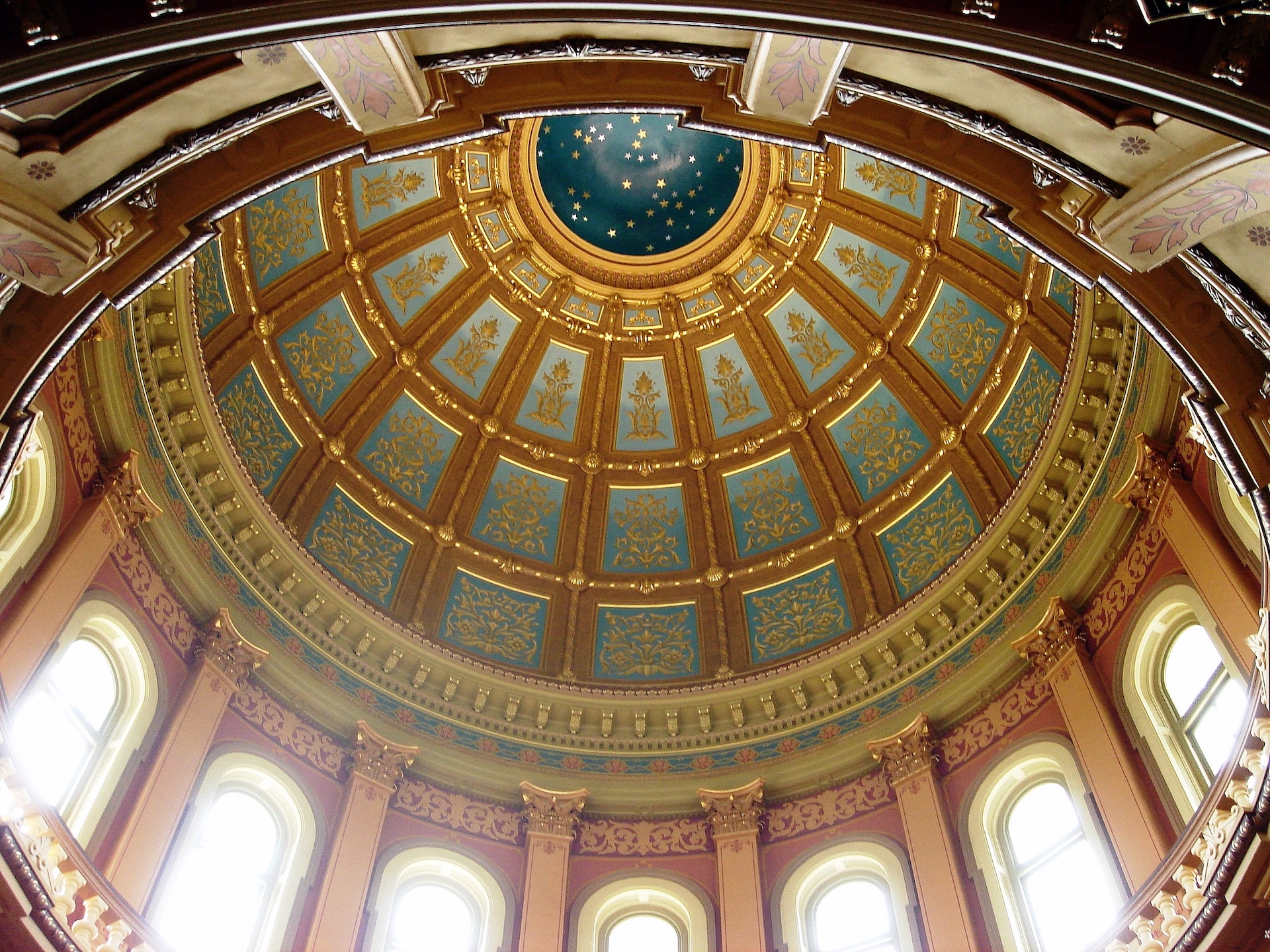 Ceiling of the Michigan Capitol Dome.