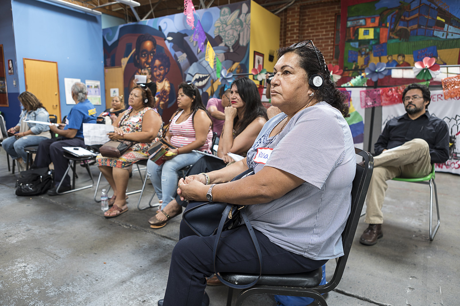 California community members gather to discuss climate and clean energy solutions.